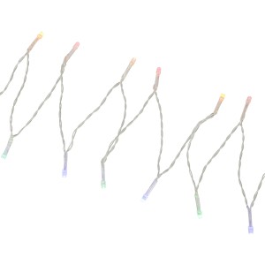 Globo LED-Lichterkette mit 30 bunten LEDs, silbernes Metallkabel, 320 cm lang.