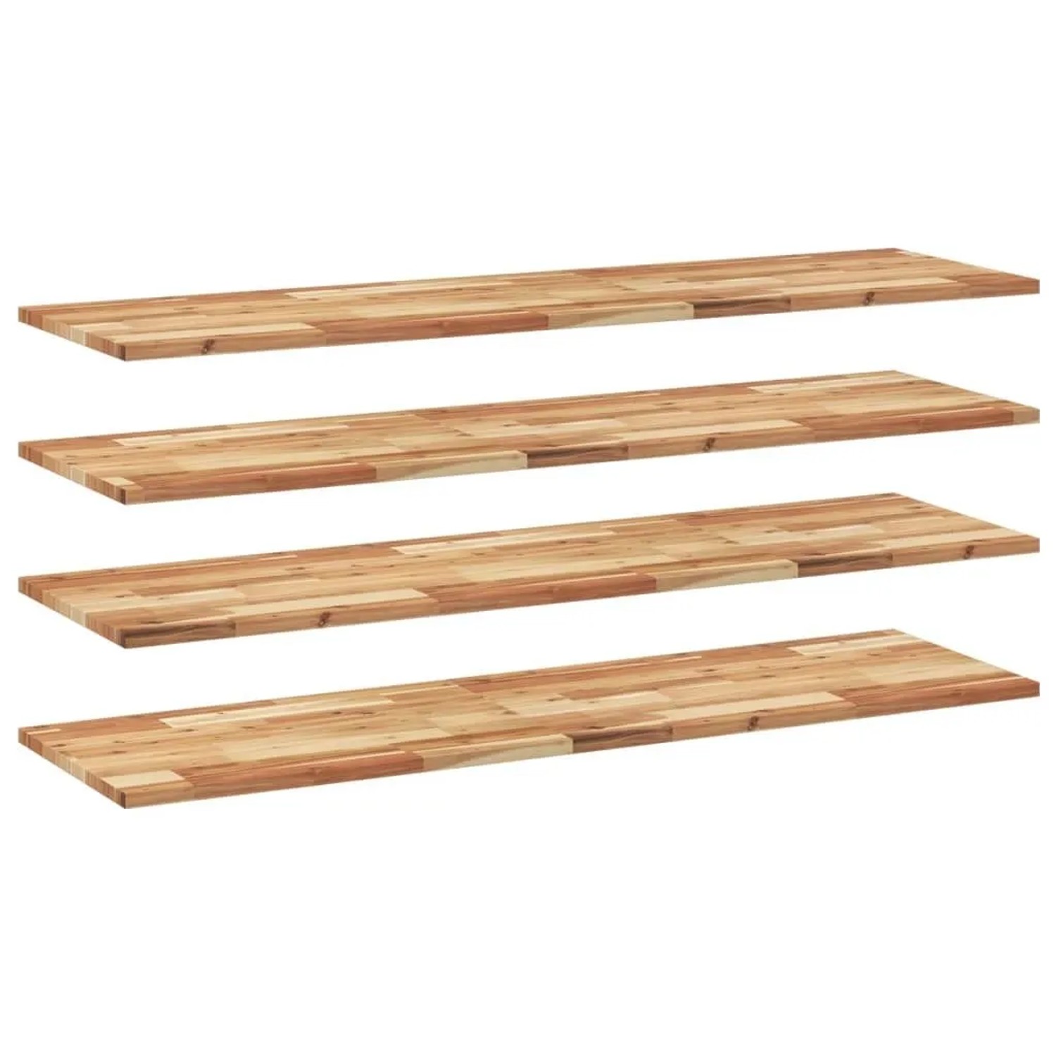 vidaXL Schweberegale 4 Stk 140x40x2 cm Massivholz Akazie Ölbehandelt 3279570