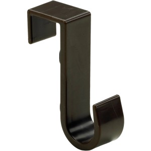 Brauner Hettich Türhängehaken aus Kunststoff, 70 mm hoch, für einfache Montage.