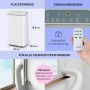 Klarstein Iceblock Klimaanlage: Mobiles 3-in-1 Klimagerät (weiß) mit Fernbedienung und Fensterabdichtung.