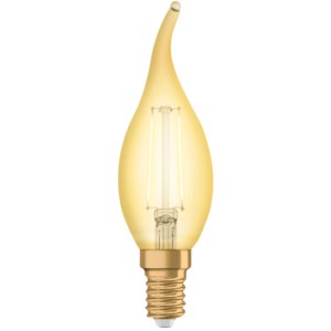 Osram LED-Leuchtmittel E14 in Kerzenform, 2,5W, warmes Licht.