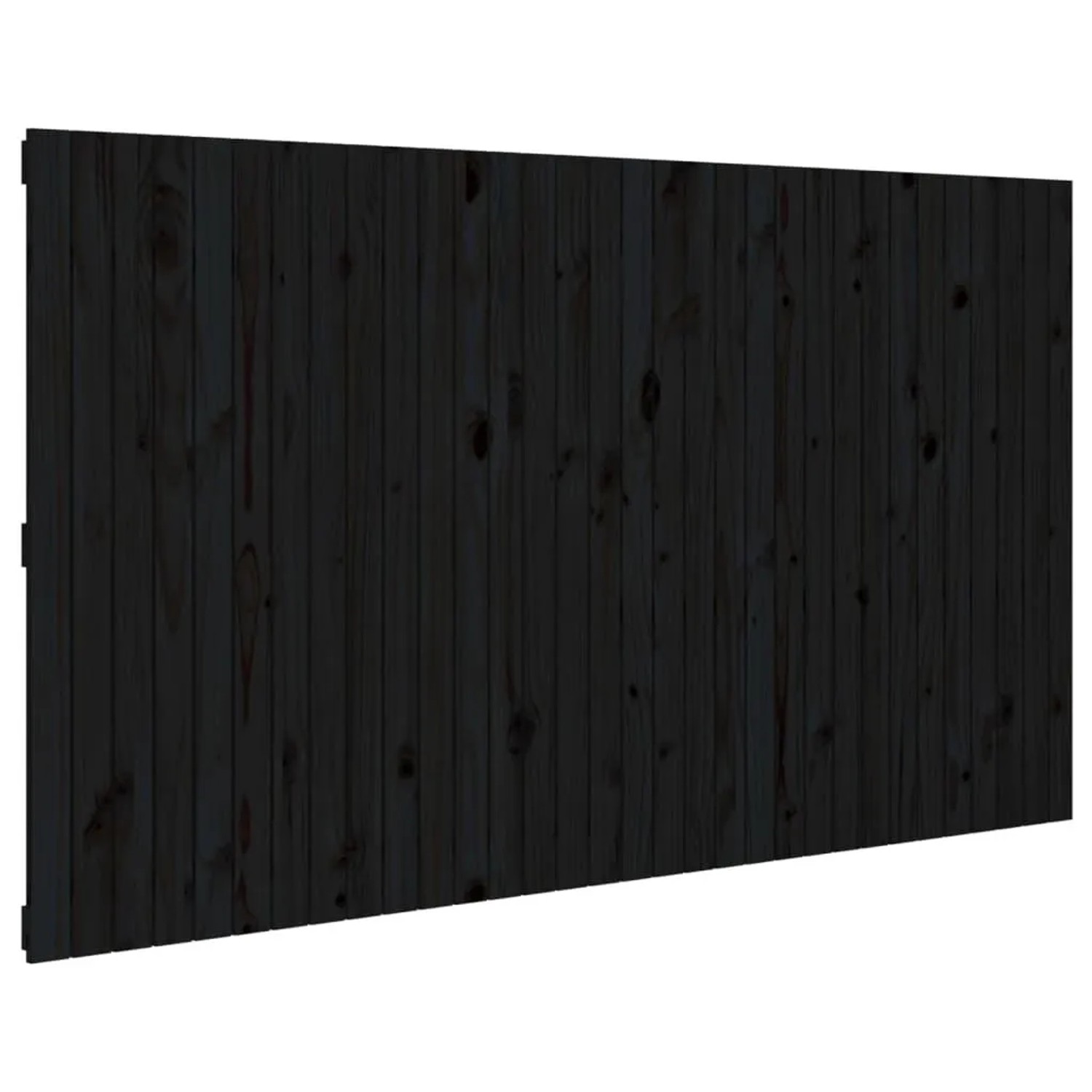 vidaXL Wand-Kopfteil Schwarz 204x3x110 cm Massivholz Kiefer 824932