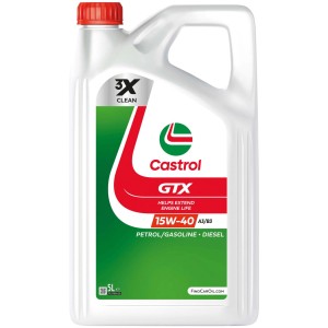 Castrol GTX 15W-40 Motoröl, 5L Kanister für Otto- und Dieselmotoren.