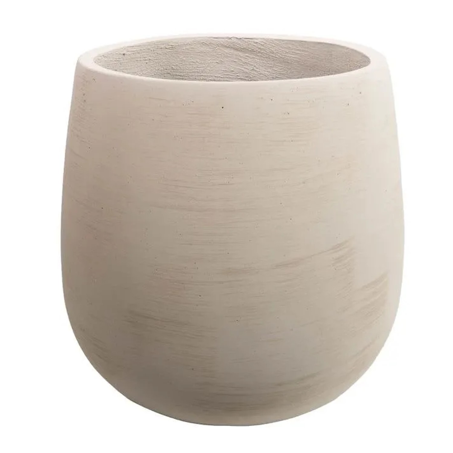 Schweng Blumentopf Aus Zement Rund Natural Color Für Außen 47 x 47 x 45 Cm