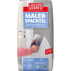 Malerspachtel 18kg von Lugato für glatte Wände & Decken. Flächenspachtel zum Verputzen im Innenbereich.