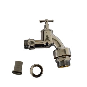 Boni-Shop Auslaufventil 3/4 Zoll Verchromt Knebelventil für Waschmaschinen
