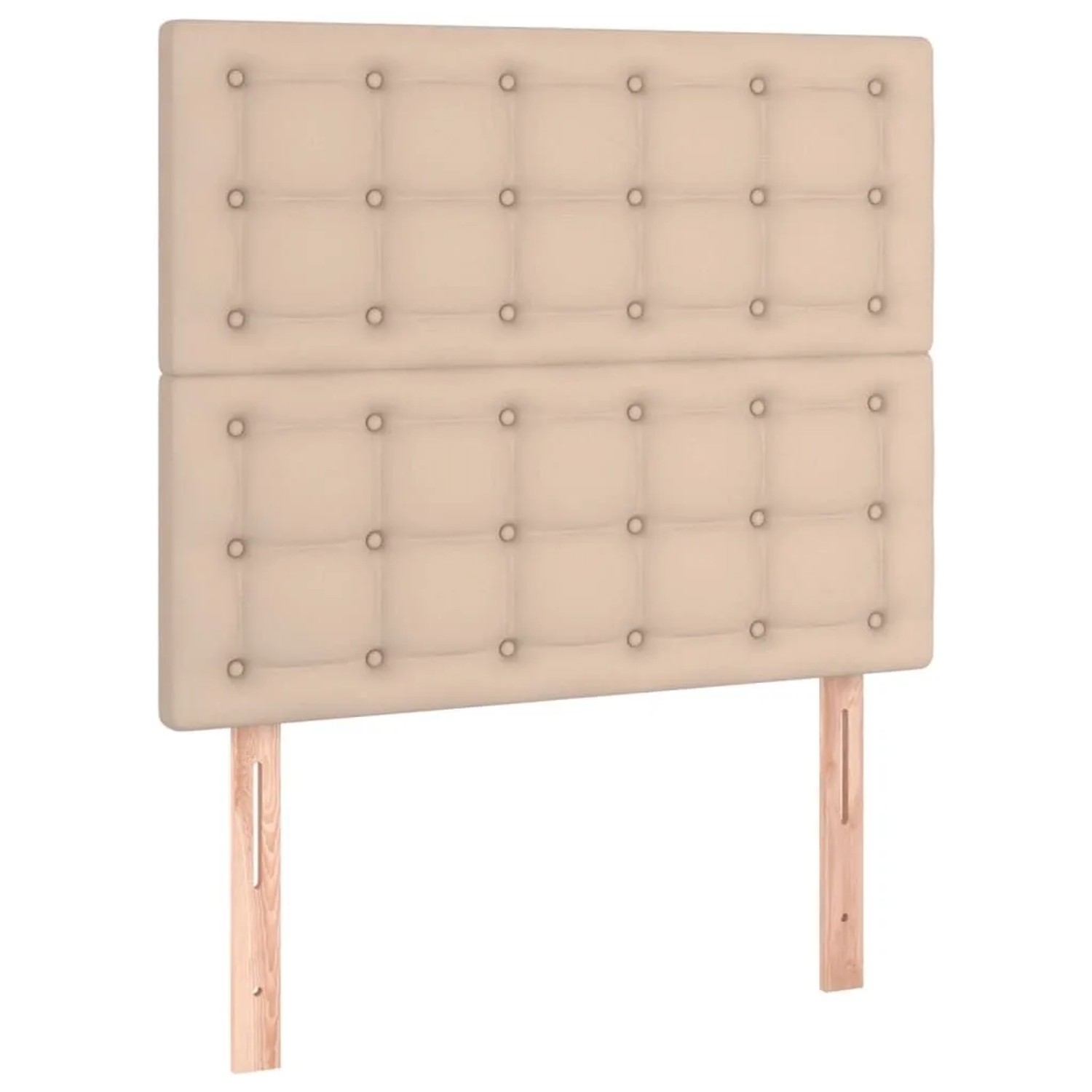 vidaXL Kopfteil Cappuccino 80x5x118/128 cm Kunstleder 3116409