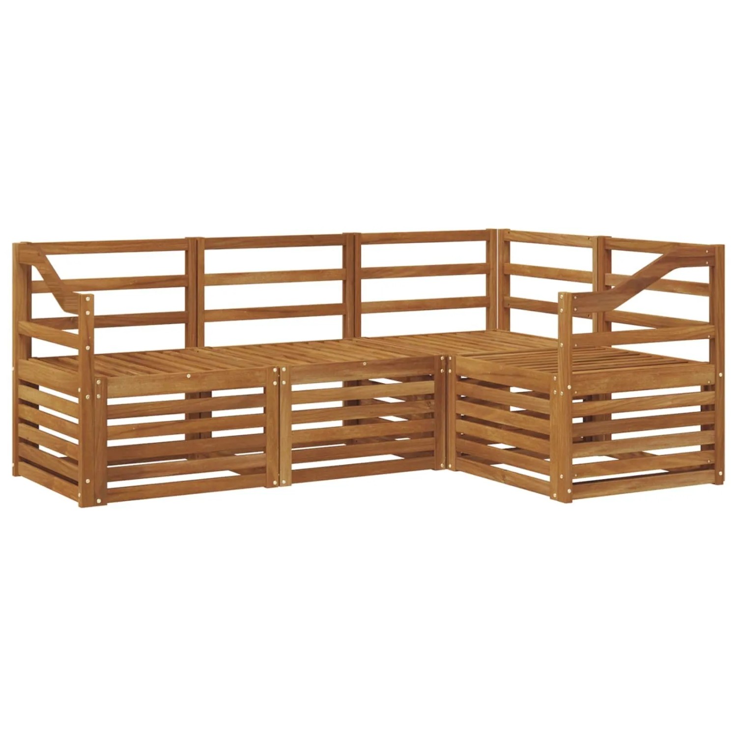 vidaXL Sofagarnituren 4 Tlg Natur Massivholz Akazie 3374744