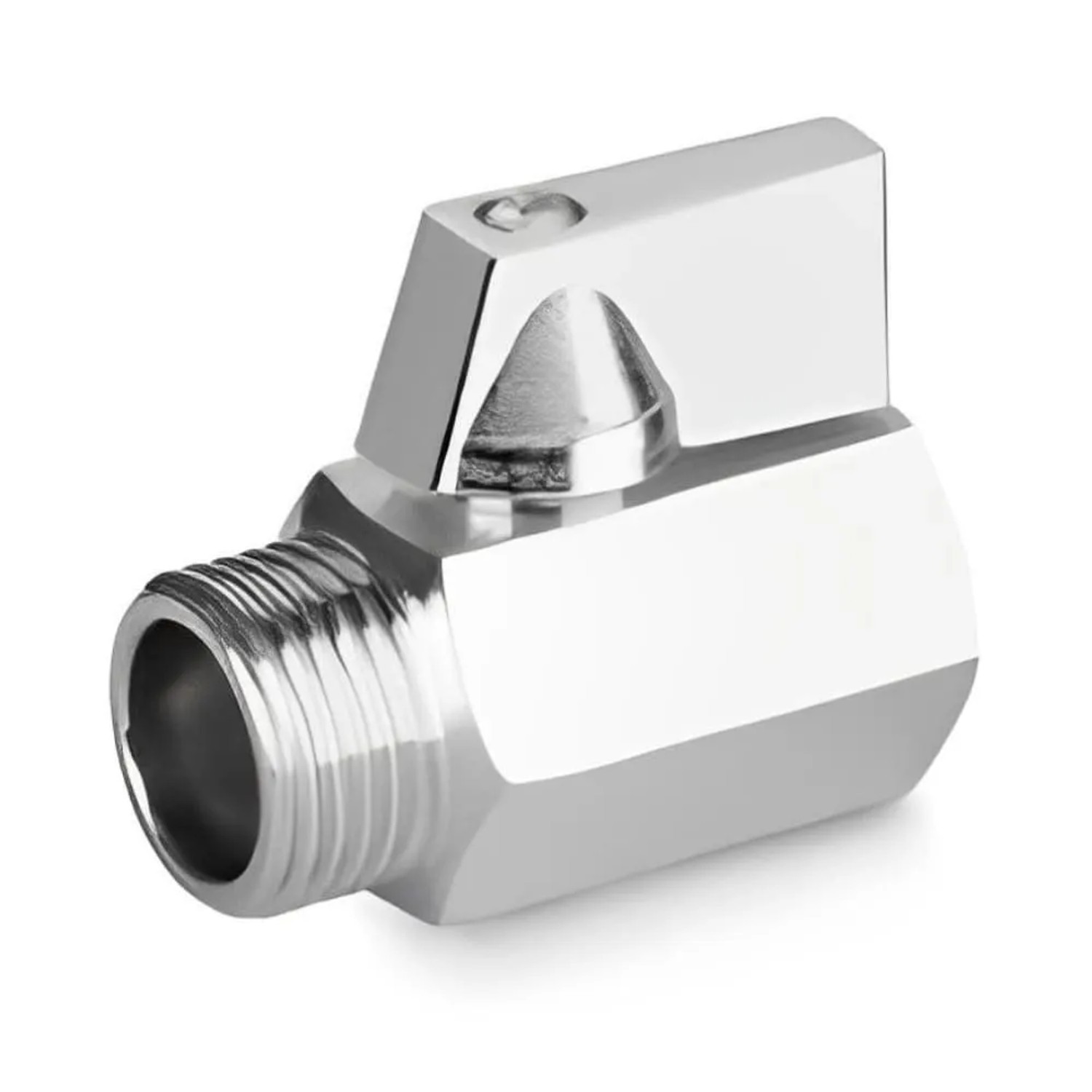 Klasebo Kugelhahn 1/2 Zoll Mini Messing Verchromt