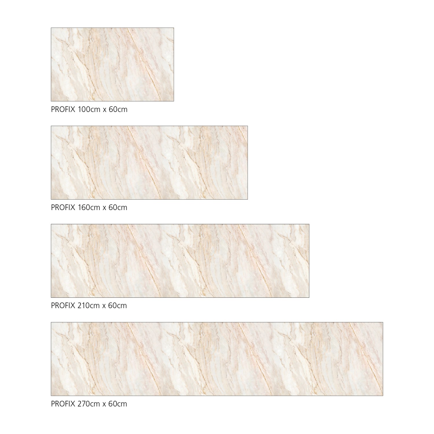 MySpotti Küchenrückwand Profix Cucina Mia Stein Hell in verschiedenen Größen.