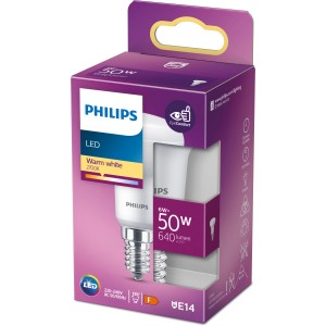 Philips LED-Lampe E14 Reflektor R50, 6W, 640lm in Verpackung.
