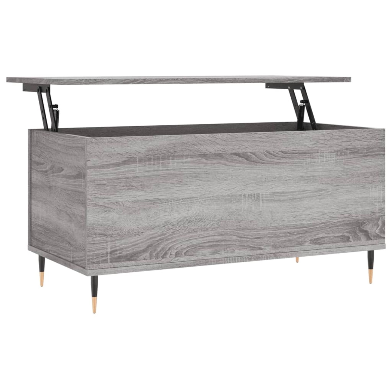 vidaXL Couchtisch Grau Sonoma 90x44,5x45 cm Holzwerkstoff Modell 3 günstig online kaufen