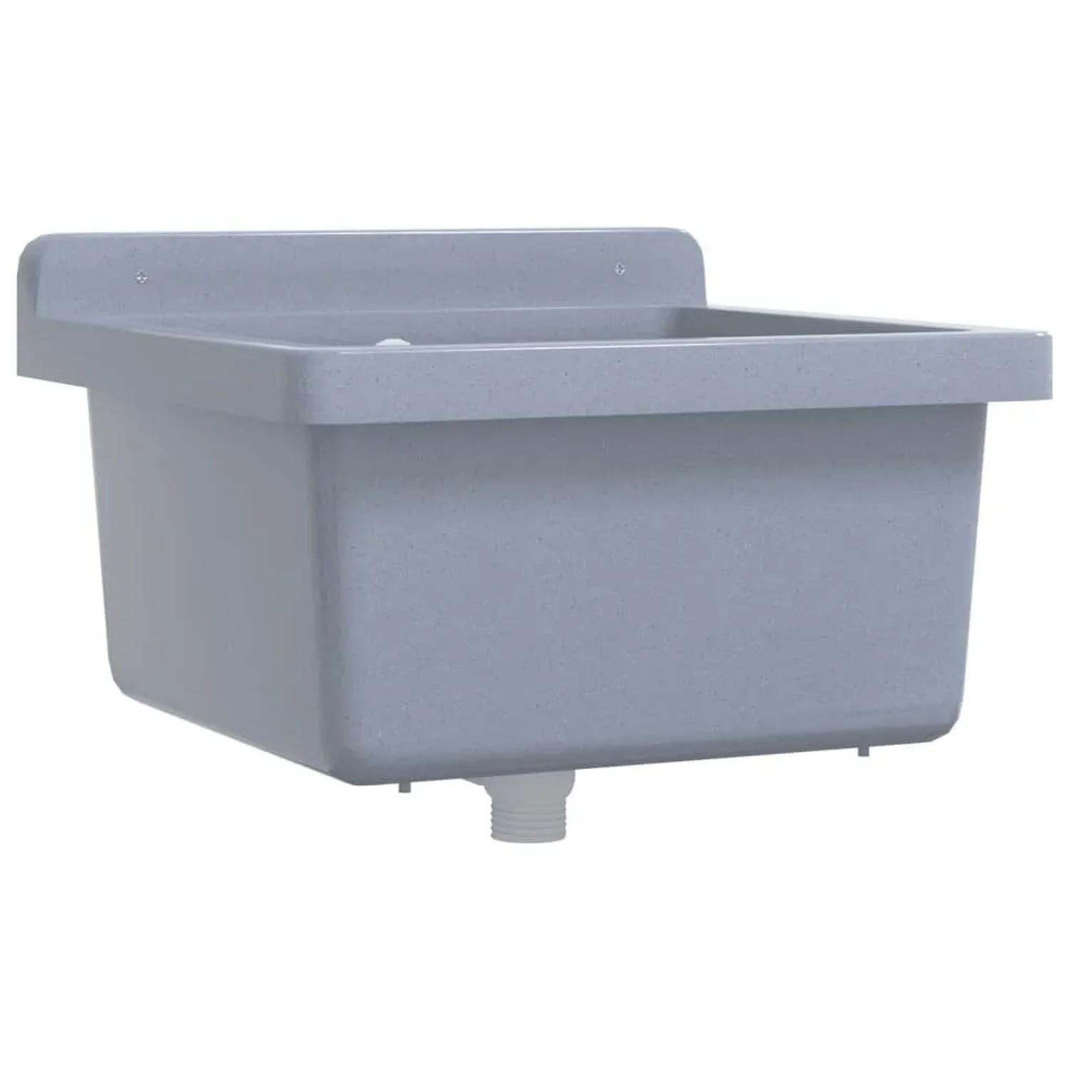 vidaXL Ausgussbecken Wandmontage Grau 40x40x24 cm Harz 4002796