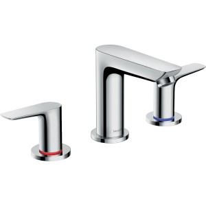 Hansgrohe Talis E 3-Loch Waschtischarmatur in Chrom mit Zugstangen-Ablaufgarnitur.