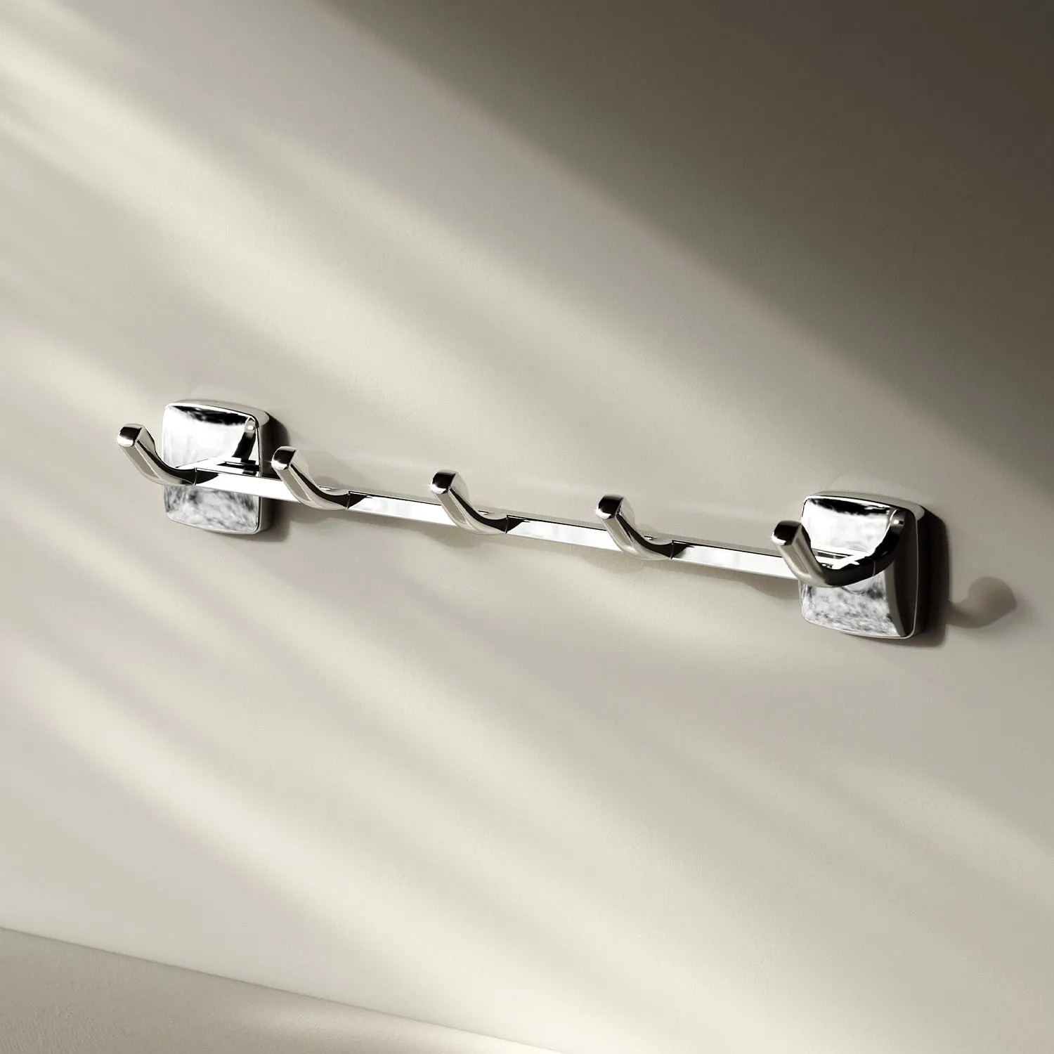 AM.PM Handtuchhaken-Set Gem Chrom an Wand montiert, drei Haken.