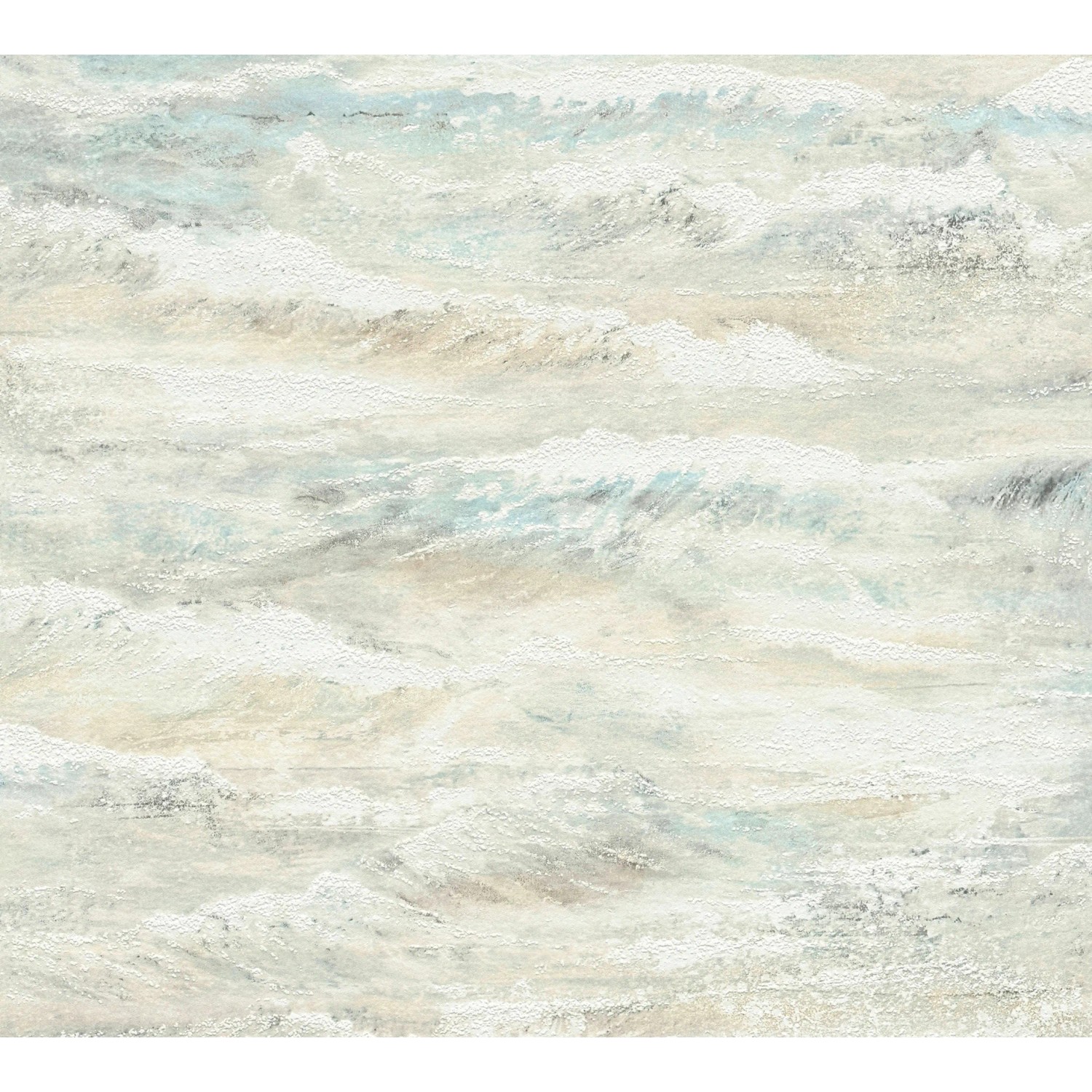 A.S. Création Vliestapete mit Wellenmuster in Beige und Blau. Dekorative Tapete mit leichter Struktur.