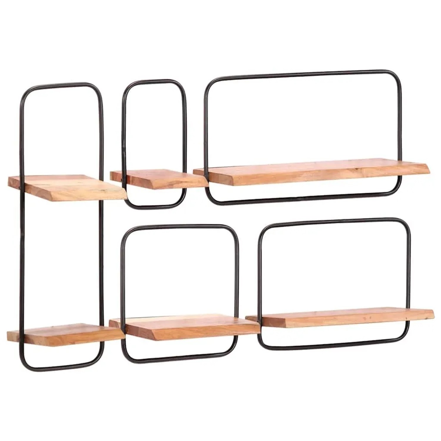 vidaXL Wandregale 5 Stk Massivholz Akazie 373634