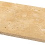 Bodenplatte Travertin Ivory Classic, gesägt und getrommelt, 40,6x61,6x3 cm. Naturstein für Terrasse und Gehwege.