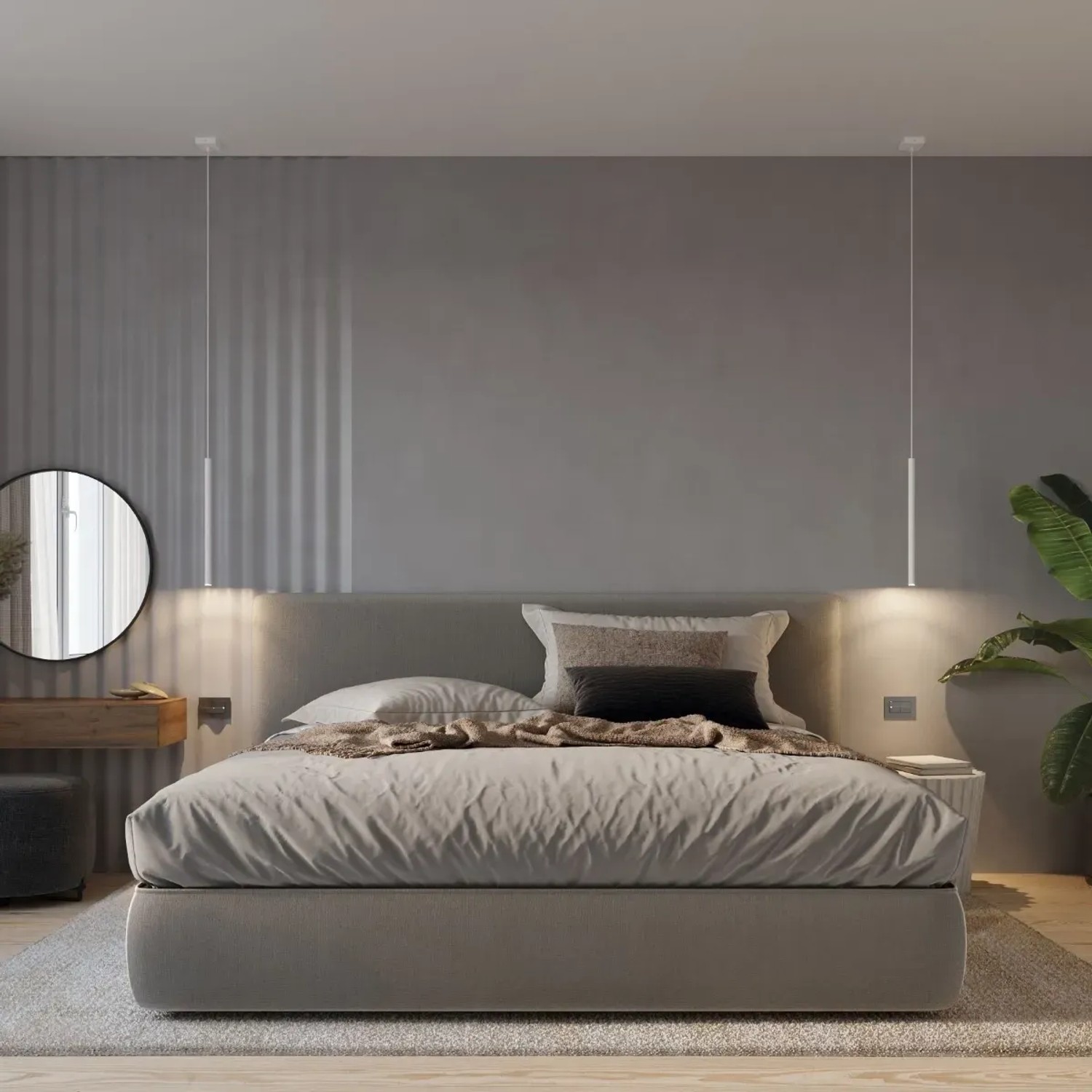 Sollux Pastelo Hängeleuchte Weiß im Schlafzimmer, moderne Lampe für Wohnraum.