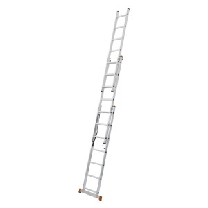Krause Vielzweckleiter, 3-teilig, aus Aluminium mit 3x7 Sprossen. Leiter für vielseitige Anwendungen.