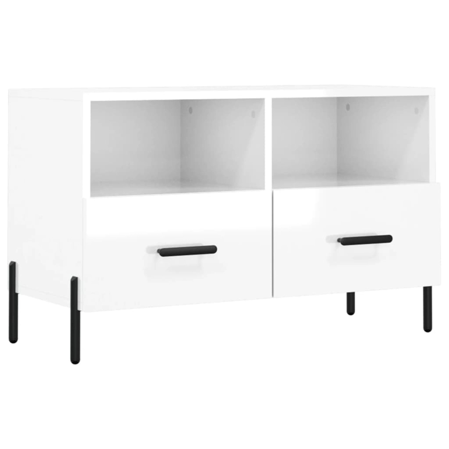 vidaXL TV-Schrank Hochglanz-Weiß 80x36x50 cm Holzwerkstoff 828982 günstig online kaufen