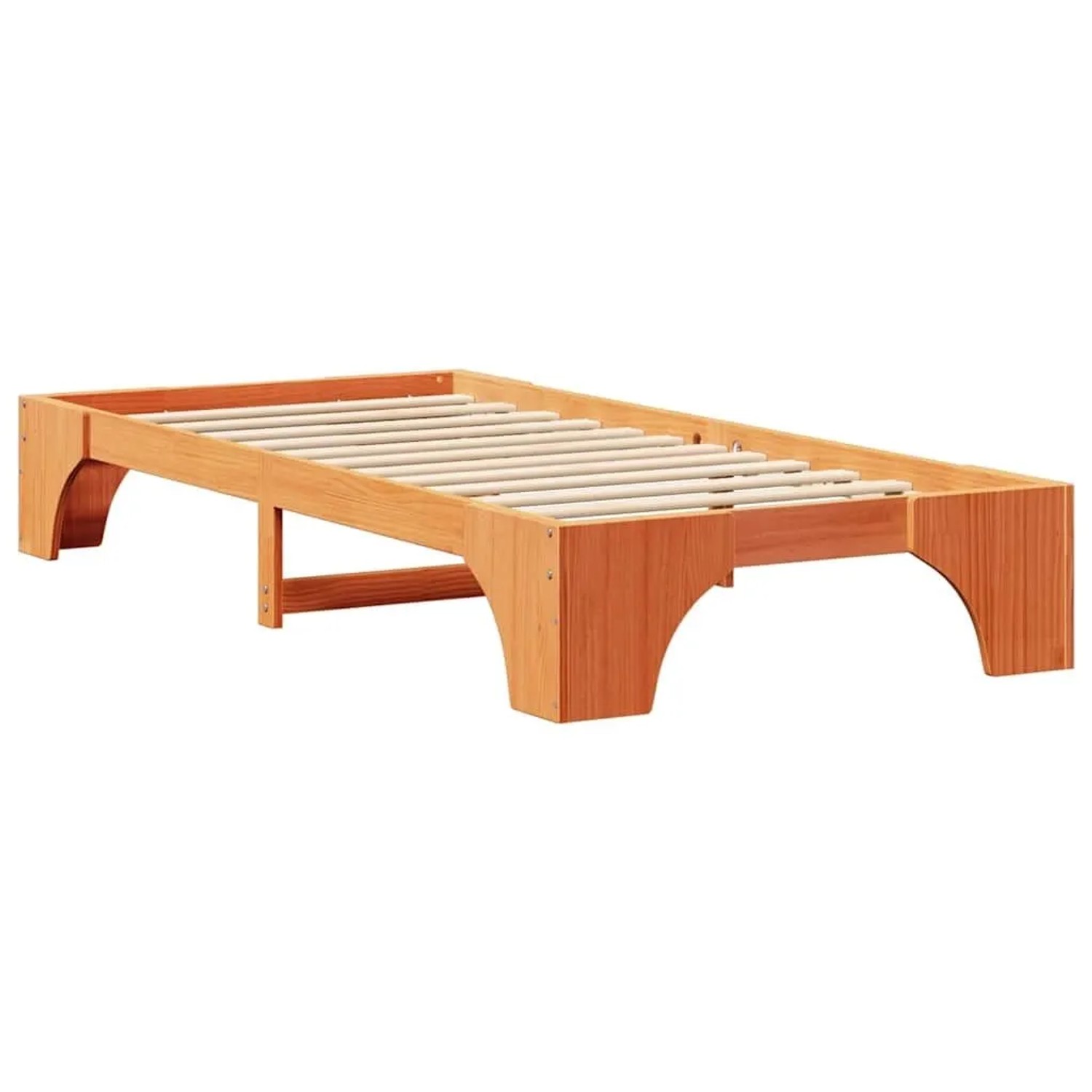 vidaXL Bettrahmen Wachsbraun 80 x 200 cm Massives Kiefernholz 872967