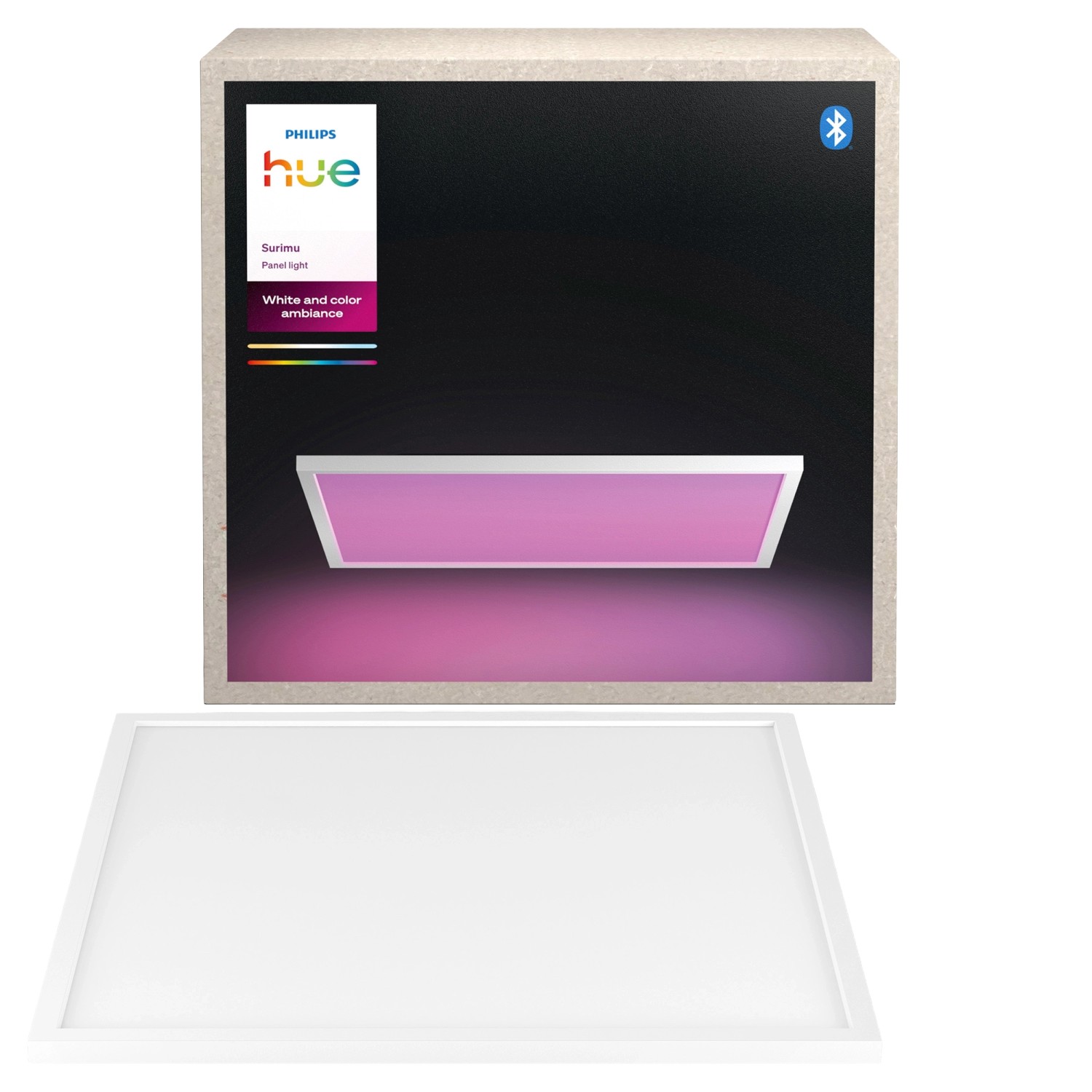 Philips Hue LED-Panelleuchte Surimu Weiß 60 cm x 60 cm RGBW