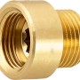 Hahnverlängerung aus Messing, 18,6 mm x 21 mm, zur Verlängerung von Armaturenanschlüssen um 10 mm.