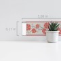 A.S. Création selbstklebende Borte mit Blumenmuster in Rot und Weiß, 5 m x 17 cm.