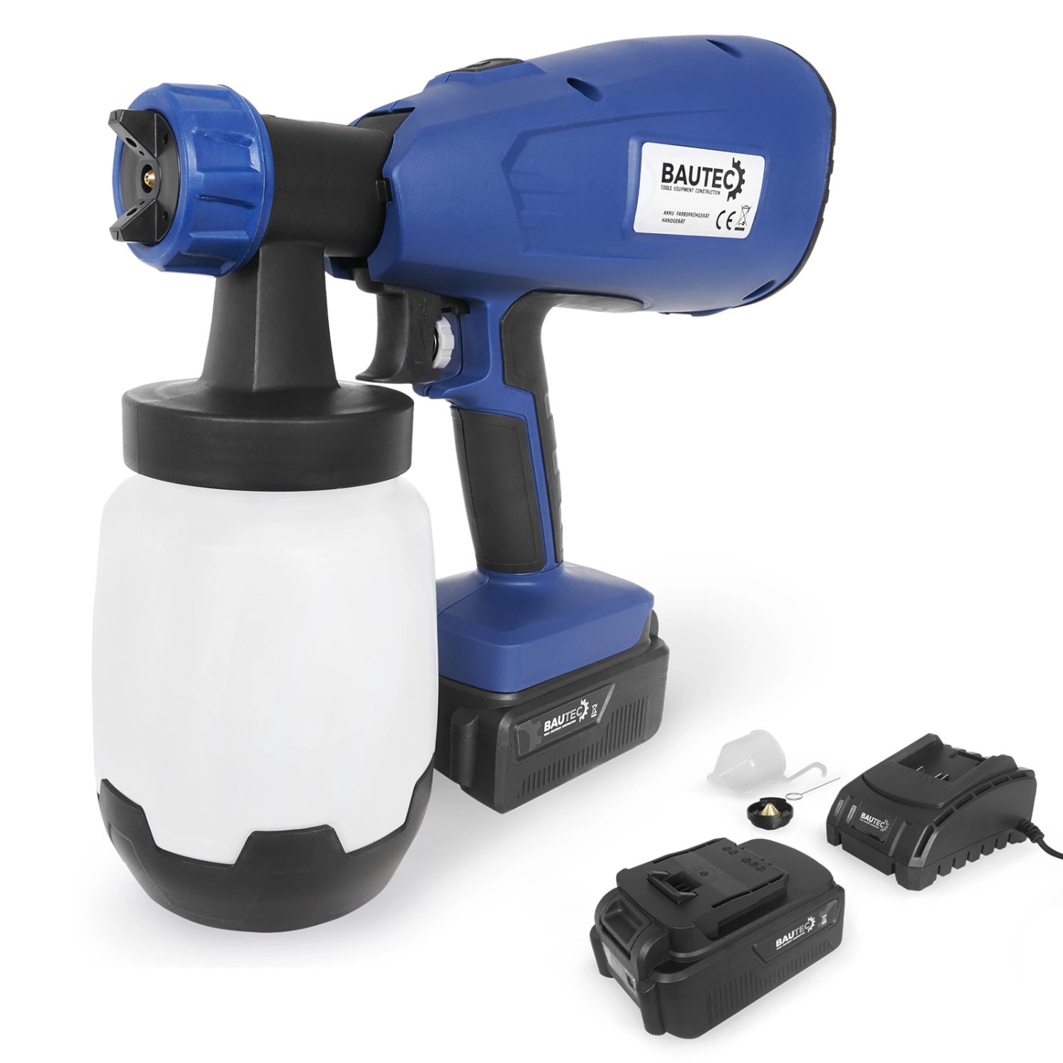 BAUTEC Akku-Farbsprühgerät inkl. 1 Akku 1000ml 3 Sprühbilder für Farben Lac günstig online kaufen
