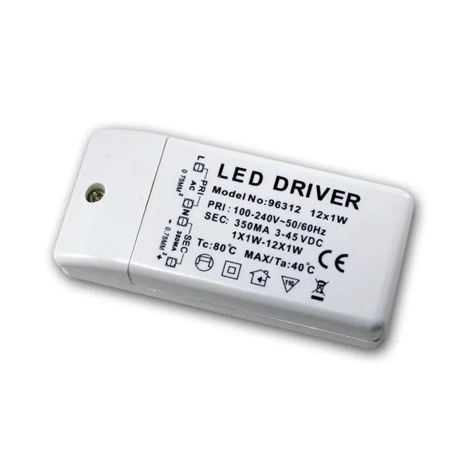 ChiliTec Trafo 3-45V 350mA-konstant für 1-12 1W LEDs