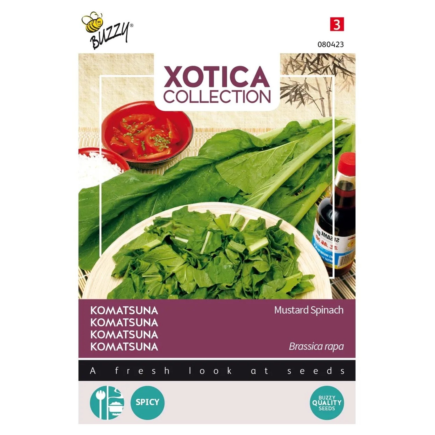 arborix Buzzy Xotica Komatsuna Mustard Spinach SamenCa. 3 GrAussaat Im Freiland Von Anfang Mai