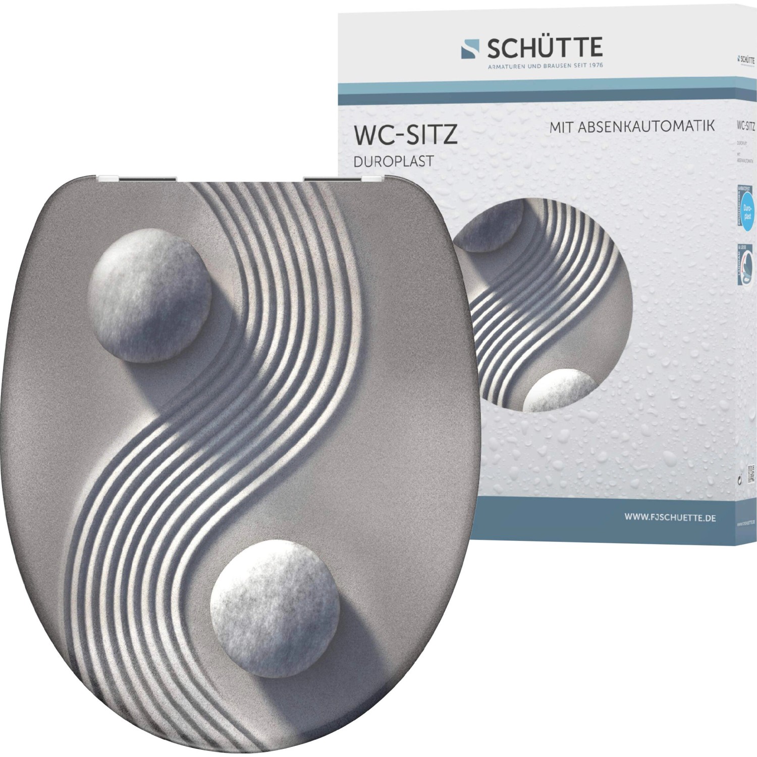 Schütte WC-Sitz Duroplast Yin und Yang Chrom