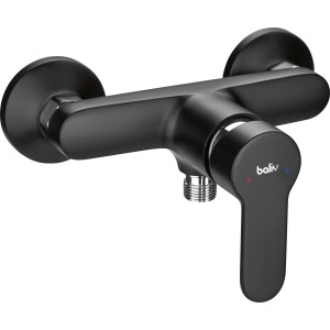 baliv Duscharmatur DU-5891, schwarz-matte Einhebelmischbatterie für die Dusche.