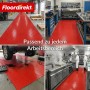 Roter Floordirekt PVC-Bodenbelag Check Quadra, rutschfest, in Werkstatt, Lager und Küche. Ideal für Arbeitsbereiche.
