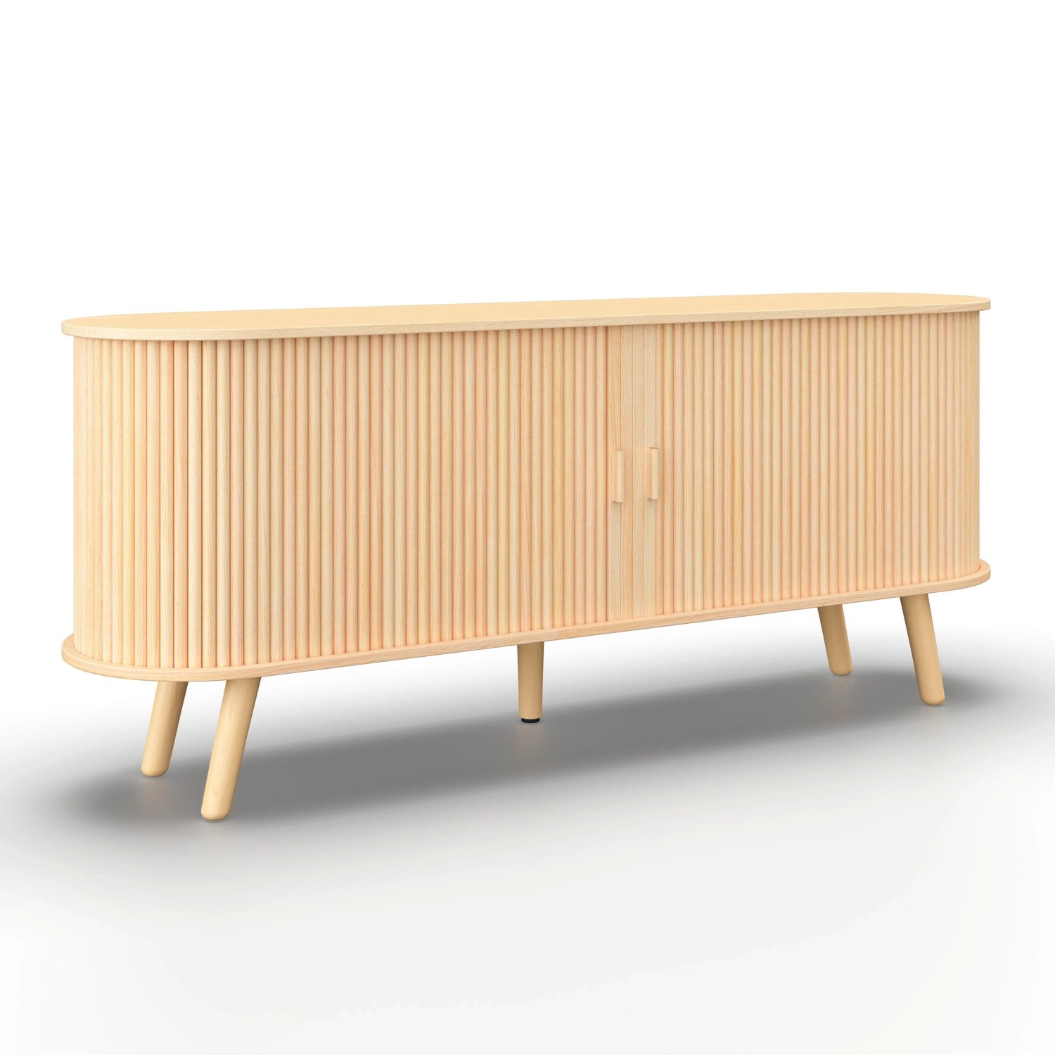 Bessagi Home Sideboard Ennio Eichefarben Echtholz/MDF