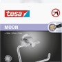Tesa Moon Toilettenpapierhalter in Edelstahloptik, zur Wandmontage ohne Bohren.