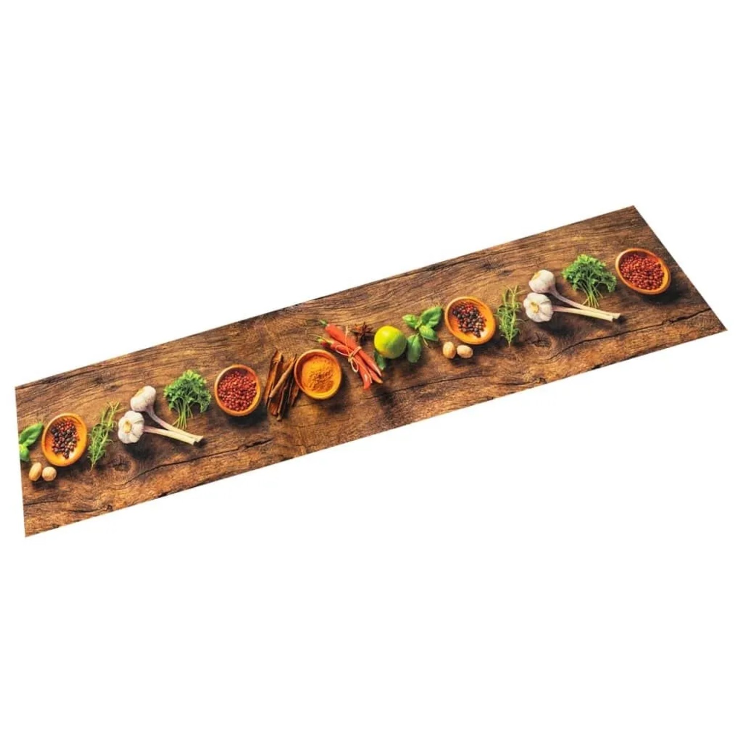 vidaXL Küchenteppich Waschbar Gewürze 60x180 cm Samt 4005606