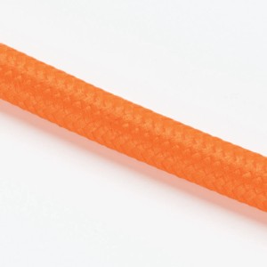 Orangefarbenes 3-adriges Textilkabel (Meterware) für Lampen und Leuchten.