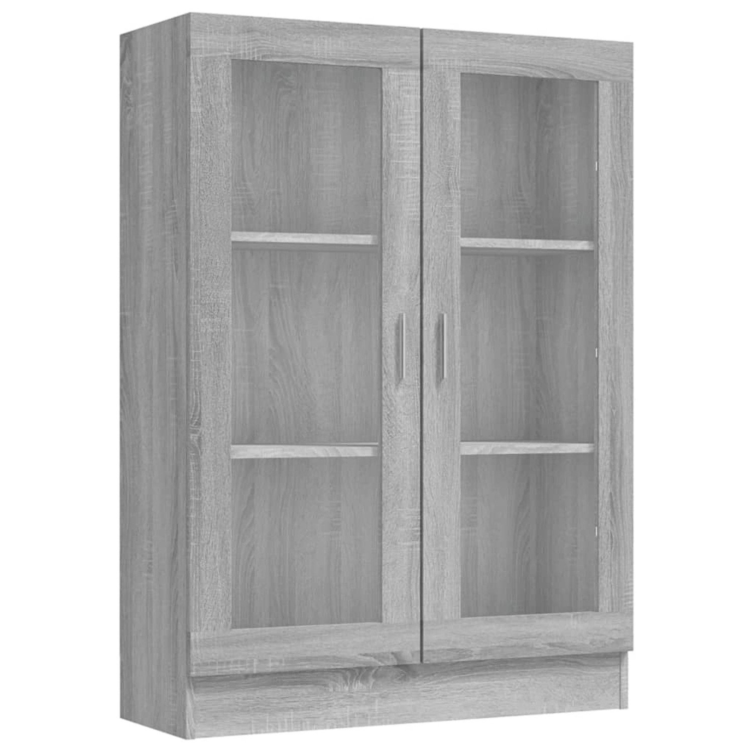 vidaXL Vitrine Vitrine Regal Highboard Vitrinenschrank Grau Sonoma 82,5x30, günstig online kaufen