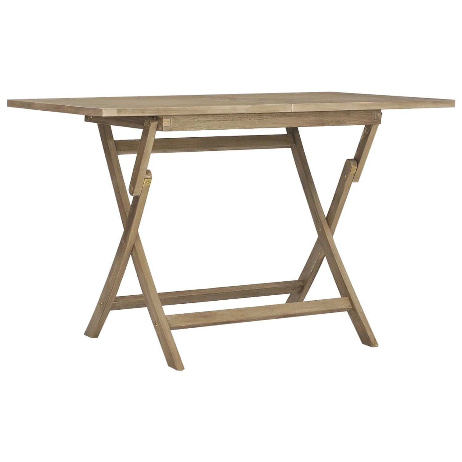 vidaXL Gartentisch Klappbar Grau 120x70x75 cm Massivholz Teak 362763