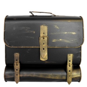 HMF 505-23 Briefkasten Antik SCHULRANZEN 122 36 x 41 x 85 cm Gold