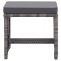 vidaXL Gartenhocker 2 Stk mit Sitzkissen Poly Rattan Anthrazit 46419_3