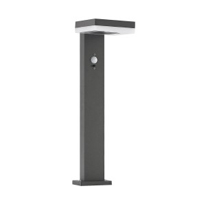 Lindby LED Solarleuchten Laira 9977102 mit Bewegungsmelder Spritzwassergeschützt Modern in Schwarz aus Aluminium 1-flammig