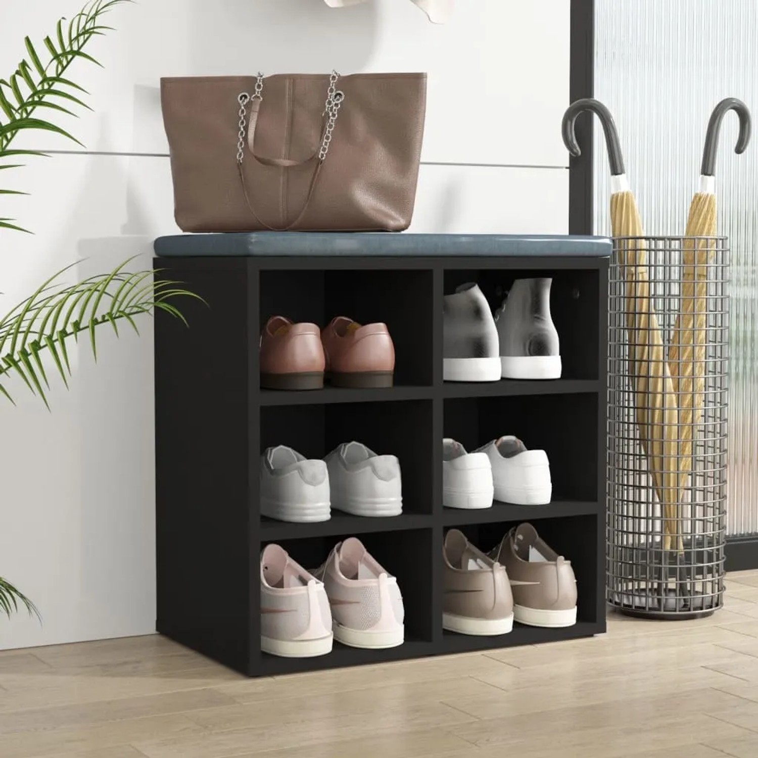 vidaXL Schuhschrank Schwarz 52,5 x 30 x 50 cm kaufen bei OBI