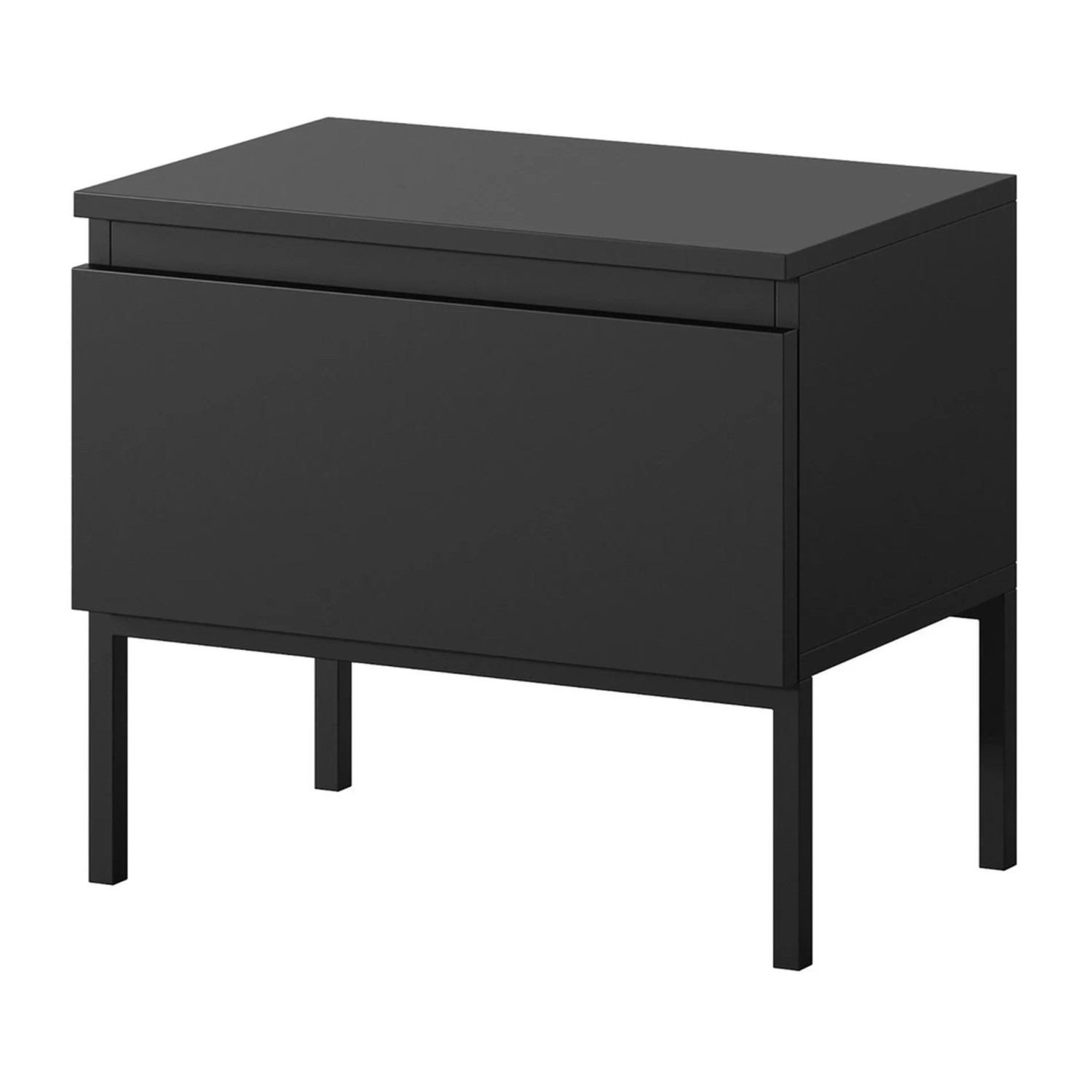 Selsey Nachttisch Bemmi Schwarz 49 cm