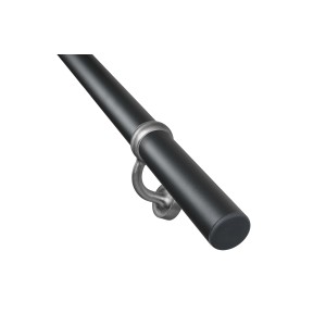 Treba Handlauf-Set H24, Aluminium anthrazit, Ø 4,2 cm, 150 cm. Handlauf mit Halterung und Endkappe.