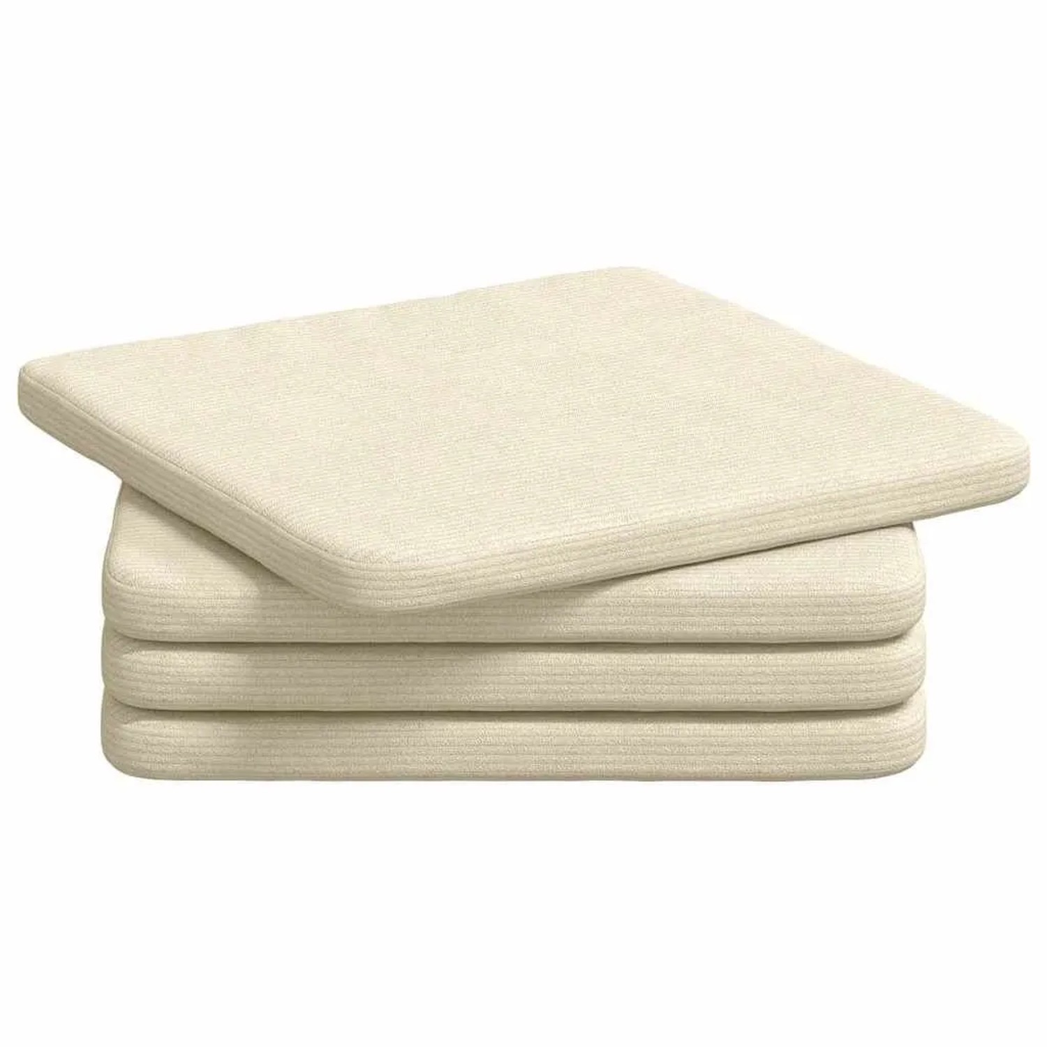 vidaXL Sitzkissen 4 Stk Creme 40 x 40 x 3 cm Cordstoff 42015226 günstig online kaufen