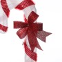 XL LED Zuckerstange mit Schleife, rot-weiß gestreift, Weihnachtsdeko für Garten & Außenbereich.