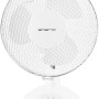 Emerio Tischventilator, 23 cm, schwarz, mit Schutzgitter und 2 Geschwindigkeiten.